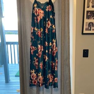 Silk long nightie lingerie